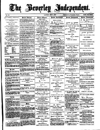 cover page of Beverley Independent published on May 2, 1891