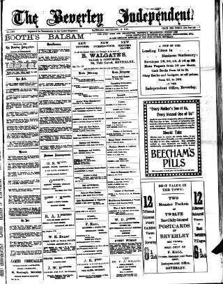 cover page of Beverley Independent published on September 17, 1910