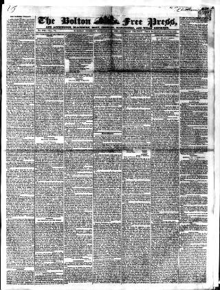 cover page of Bolton Free Press published on February 2, 1841