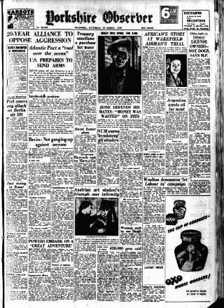 cover page of Bradford Observer published on March 19, 1949