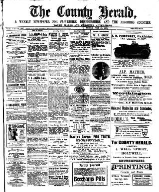 cover page of Flintshire County Herald published on June 18, 1915