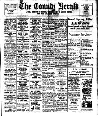 cover page of Flintshire County Herald published on April 4, 1930