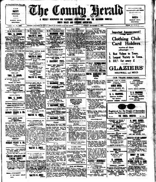 cover page of Flintshire County Herald published on November 2, 1934