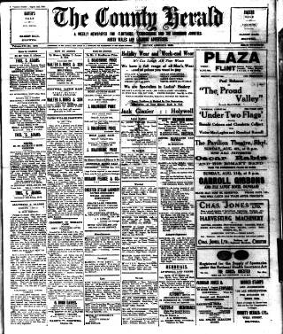 cover page of Flintshire County Herald published on August 2, 1940
