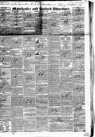 cover page of Manchester & Salford Advertiser published on February 2, 1839