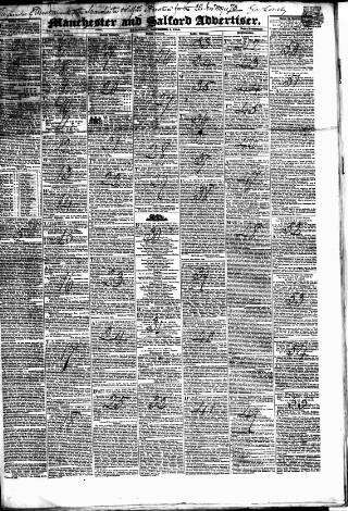 cover page of Manchester & Salford Advertiser published on November 2, 1839