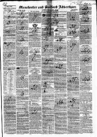 cover page of Manchester & Salford Advertiser published on June 18, 1842