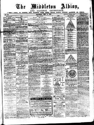 cover page of Middleton Albion published on May 4, 1867