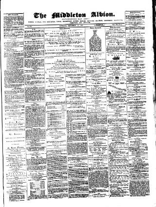 cover page of Middleton Albion published on September 17, 1870