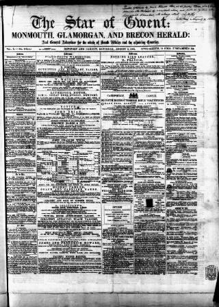 cover page of Star of Gwent published on August 2, 1862