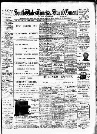 cover page of Star of Gwent published on February 2, 1900