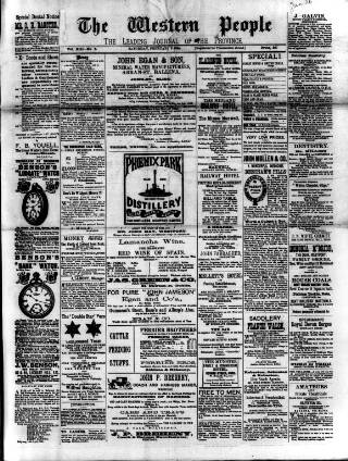cover page of Western People published on February 2, 1895