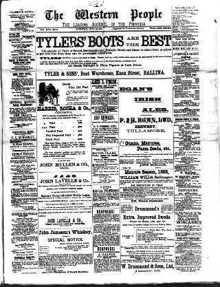 cover page of Western People published on June 18, 1898