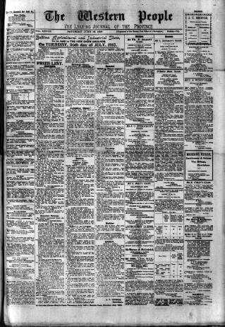 cover page of Western People published on June 18, 1910