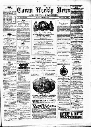 cover page of Cavan Weekly News and General Advertiser published on February 2, 1883