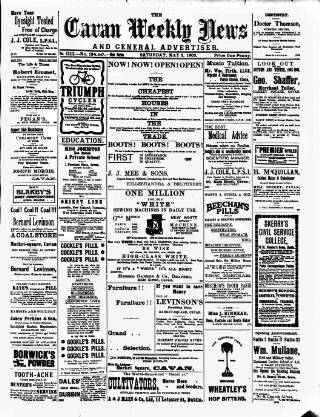cover page of Cavan Weekly News and General Advertiser published on May 2, 1903