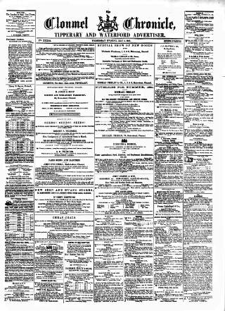 cover page of Clonmel Chronicle published on May 4, 1881