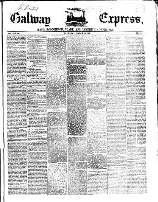 cover page of Galway Express published on March 19, 1859