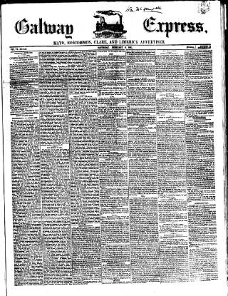cover page of Galway Express published on February 2, 1861