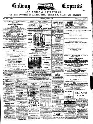cover page of Galway Express published on June 18, 1898