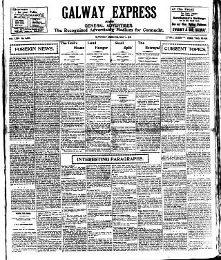 cover page of Galway Express published on May 4, 1918
