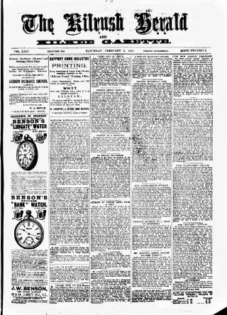 cover page of Kilrush Herald and Kilkee Gazette published on February 2, 1895