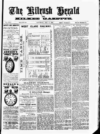 cover page of Kilrush Herald and Kilkee Gazette published on May 2, 1896
