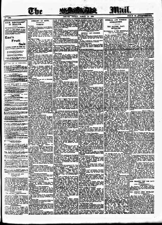 cover page of Evening Mail published on March 19, 1909