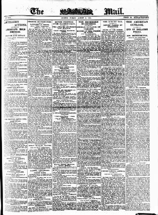 cover page of Evening Mail published on August 2, 1918