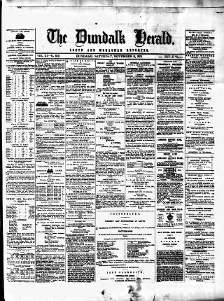 cover page of Dundalk Herald published on November 2, 1878