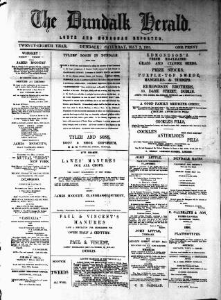 cover page of Dundalk Herald published on May 2, 1896