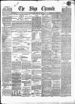 cover page of Sligo Chronicle published on June 18, 1864