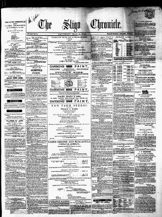 cover page of Sligo Chronicle published on May 2, 1868