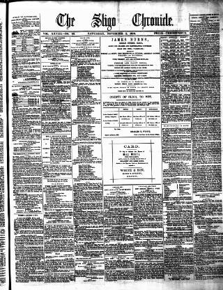 cover page of Sligo Chronicle published on November 2, 1878