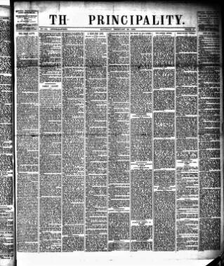cover page of Principality (Cardiff) published on February 28, 1880