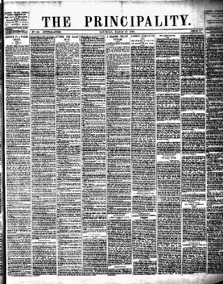 cover page of Principality (Cardiff) published on March 27, 1880