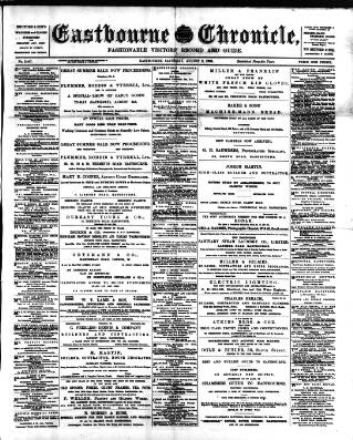 cover page of Eastbourne Chronicle published on August 2, 1902