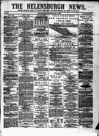 cover page of Helensburgh News published on May 4, 1882