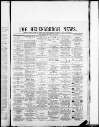 cover page of Helensburgh News published on June 18, 1891