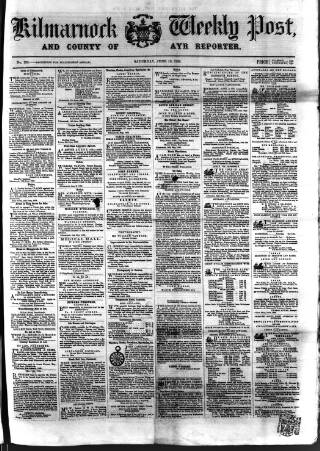 cover page of Kilmarnock Weekly Post and County of Ayr Reporter published on June 18, 1859