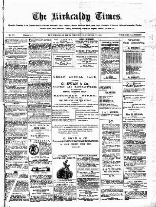 cover page of Kirkcaldy Times published on February 2, 1881