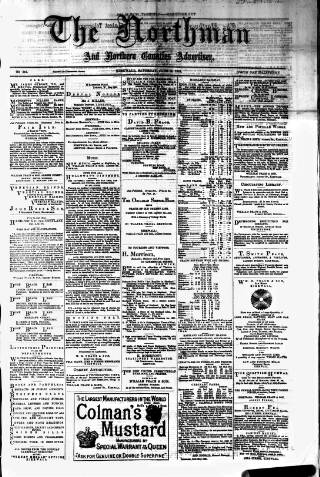 cover page of Northman and Northern Counties Advertiser published on June 18, 1881