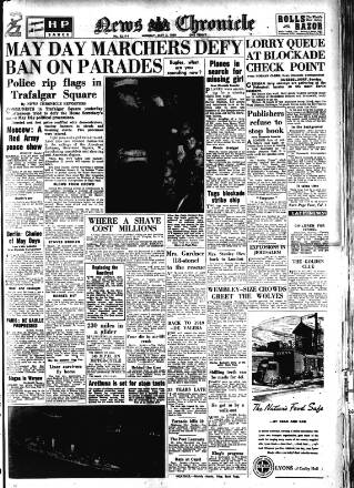 cover page of Daily News (London) published on May 2, 1949