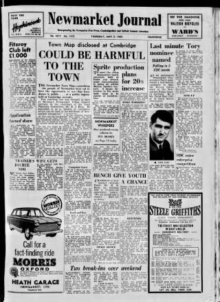 cover page of Newmarket Journal published on May 2, 1963