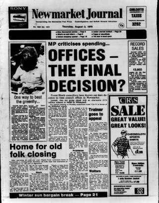 cover page of Newmarket Journal published on August 2, 1979