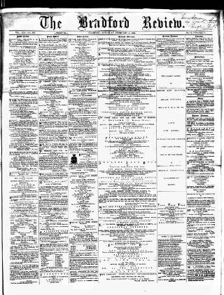cover page of Bradford Review published on February 2, 1867