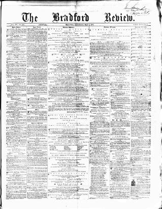cover page of Bradford Review published on May 2, 1868
