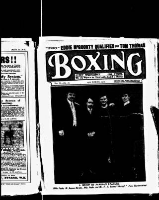 cover page of Boxing published on March 19, 1910