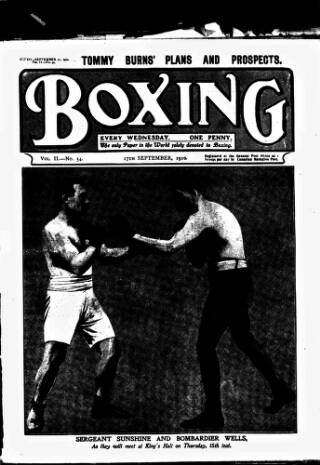 cover page of Boxing published on September 17, 1910