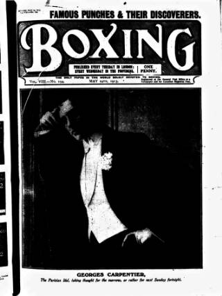 cover page of Boxing published on May 24, 1913
